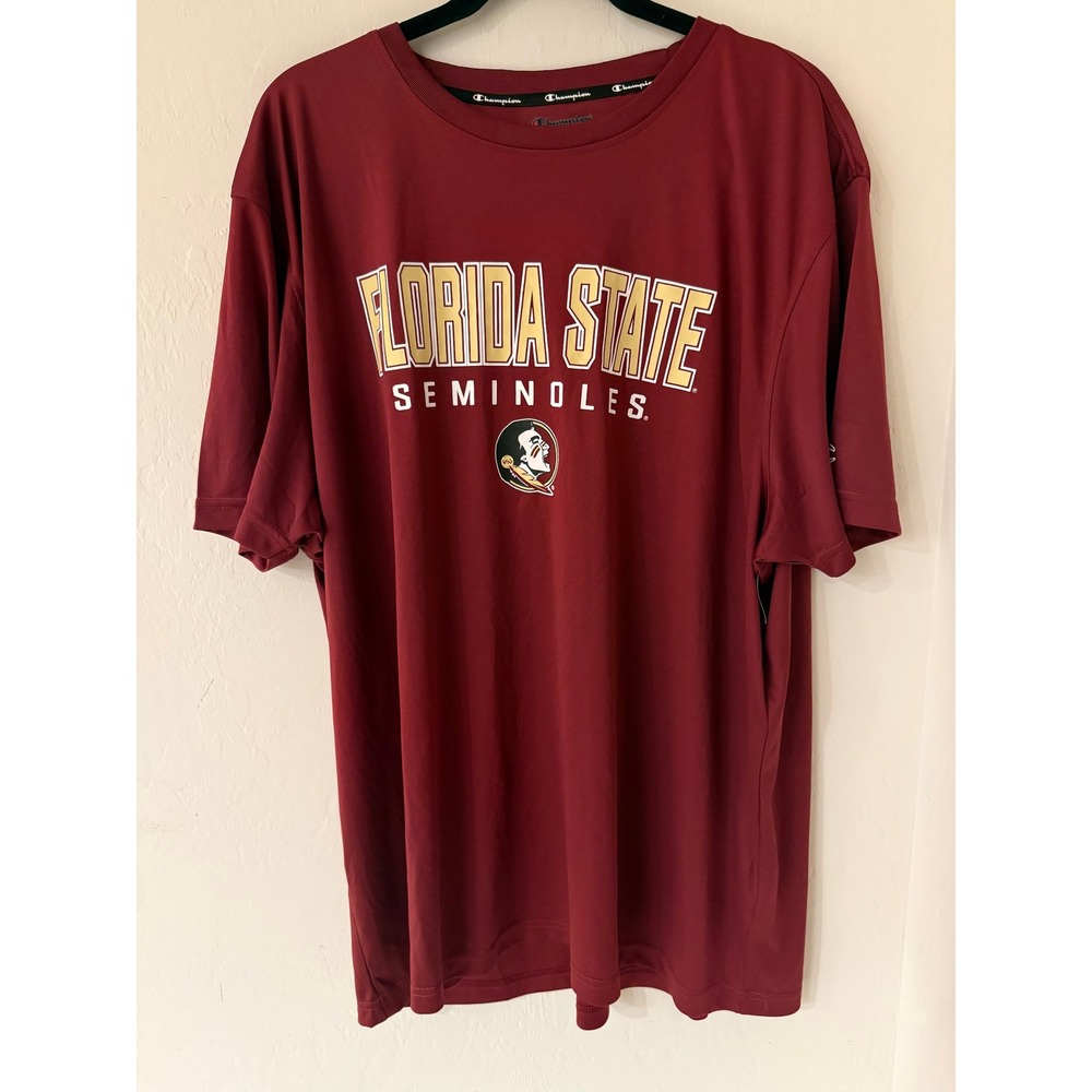Champion Florida State Seminoles FSU T-Shirt Mens 2XL Garnet Red Tee -NWOT